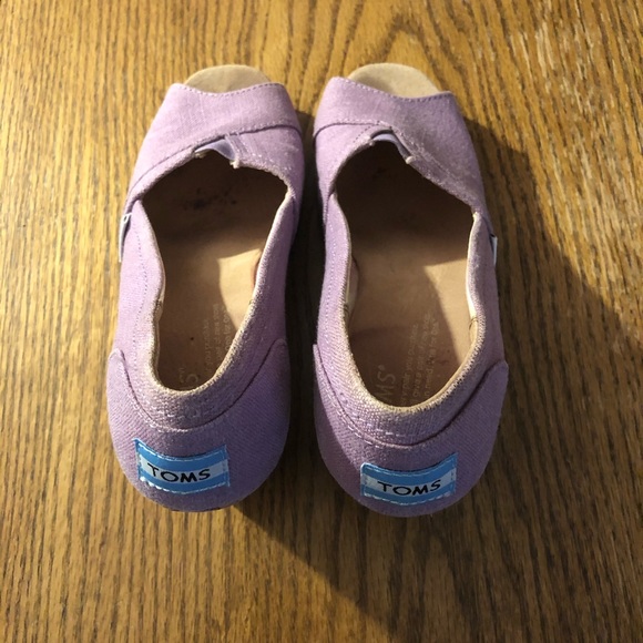 Toms size 6 purple canvas wedges - Picture 3 of 6